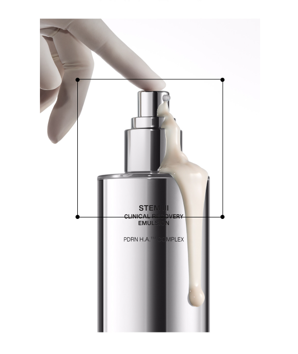IOPE skincare bottle on a gray background AgelessBeauty3000.com IOPE | XMD STEM III Clinical Recovery Emulsion