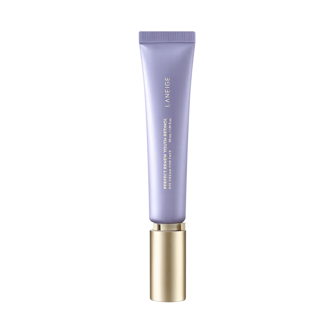 AgelessBeauty3000.com LANEIGE | Perfect Renew Youth Retinol Pro Skincare tube with purple cap and gold base on a white background
