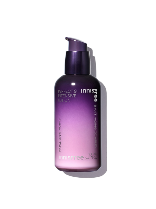 AgelessBeauty3000.com  innisfree  | Perfect 9 Intensive Lotion Innisfree Perfect 9 Intensive Lotion bottle on a white background 