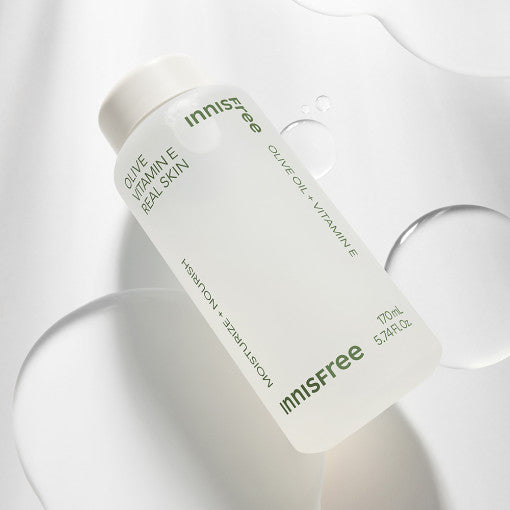 ThatKBeautyShop.com  innisfree | Olive Vitamin E Real Skin    Innisfree skincare bottle on a white background