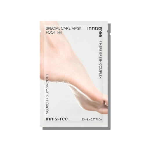 AgelessBeauty3000.com  innisfree | Special Care Mask Foot  Innisfree Special Care Mask for feet packaging on a white background