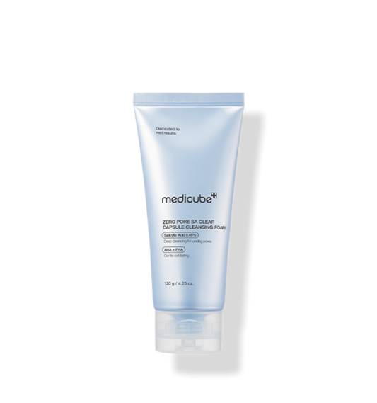 AgelessBeauty3000.com  medicube | Zero Pore Capsule Cleansing Foam Medicube skincare product on a white background