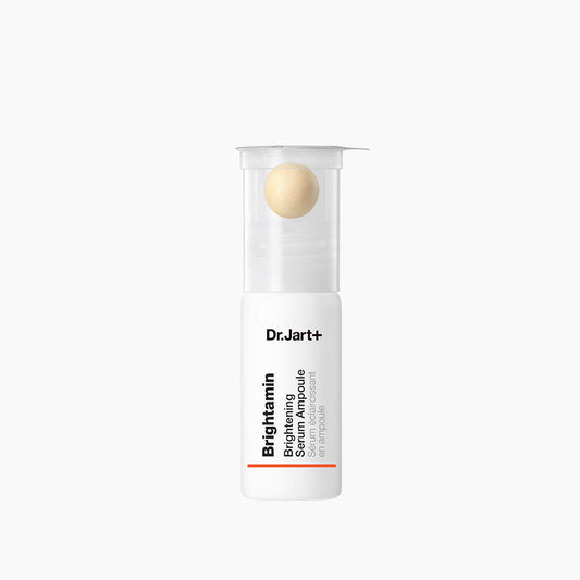 Dr. Jart+ Brightskin Brightening Serum Ampoule on a white background  AgelessBeauty3000.com  Dr. Jart+  |  Brightamin Brightening Serum Ampoule