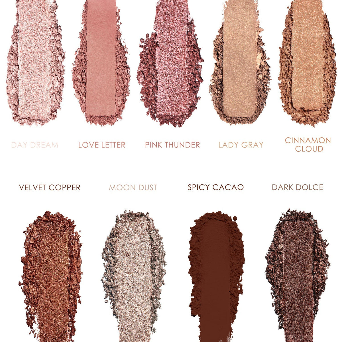 Makeup palette with various shades of eyeshadow on a white background  AgelessBeauty3000.com  DEAR DAHLIA | Timeless Bloom Collection Palette